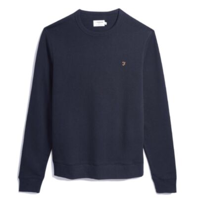 Farah Tim Crew Sweater In True Navy