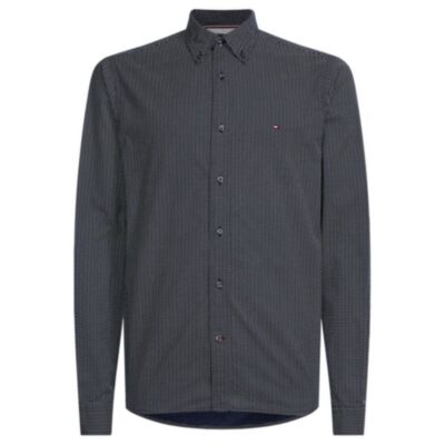 Tommy Hilfiger Mini Geo Print Shirt In Carbon Navy