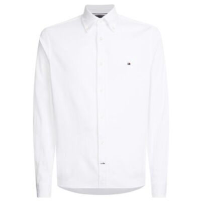 Tommy Hilfiger Dobby Slim Shirt In White