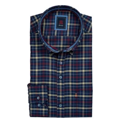 Andre Tom Shirt In Navy Check