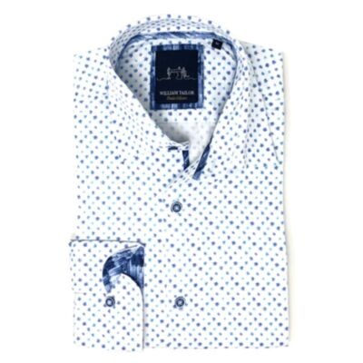 William Tailor Flower Printed Shirt Whit
