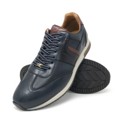 Ambitious Leather Trainer Navy Combi