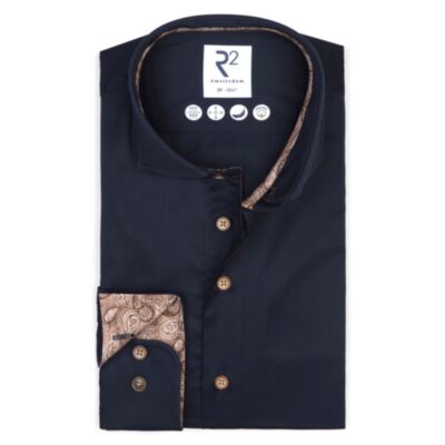 R2 Amsterdam Fine Twill Shirt Navy