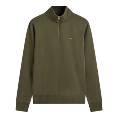 Gant Reg Shield Half Zip Sweat Juniper Green