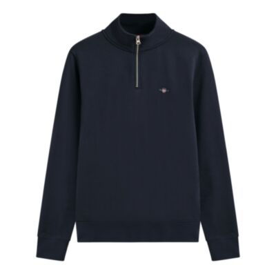 Gant Reg Shield Half Zip Sweat Evening Blue