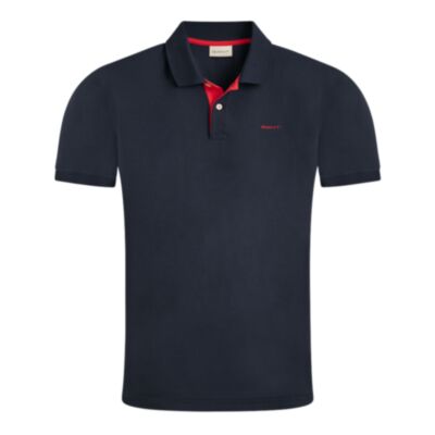 Gant Reg Contrast Pique SS Rugger Blue