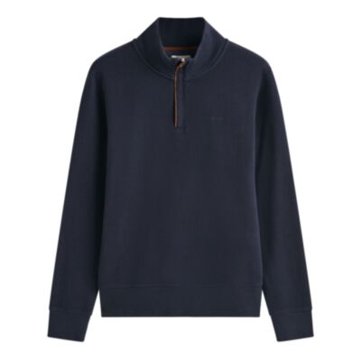 Gant Sacker Rib Half Zip Knit Evening Blue