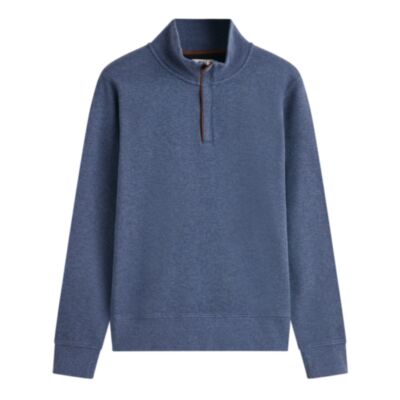 Gant Sacker Rib Half Zip Knit Blue Melange