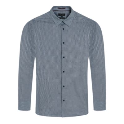 Ted Baker Faenza LS Geo Shirt Light Blue