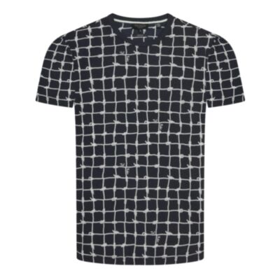 Ted Baker Naidow SS Print T-Shirt Navy