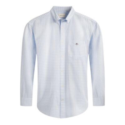 Gant Reg Poplin Gingham Shirt Light Blue