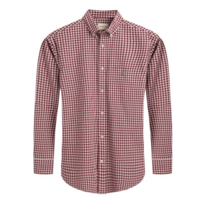 Gant Reg Poplin Gingham Shirt Plumped Red