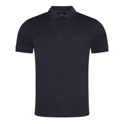 Boss Paddy Tipped Polo Shirt Navy