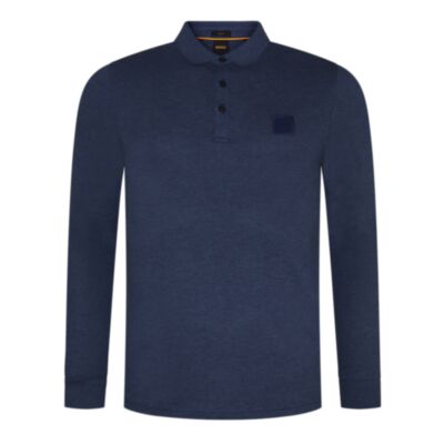 Boss Passerby Plain Polo Shirt Navy