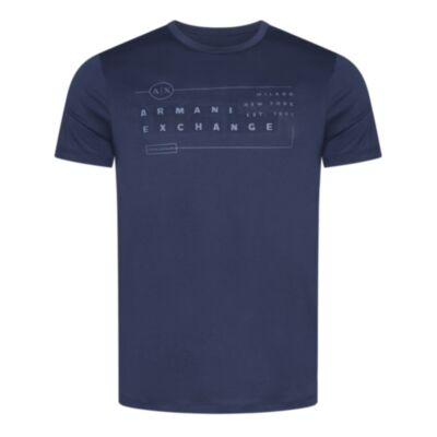 Armani Exchange Embossed T-Shirt Blue