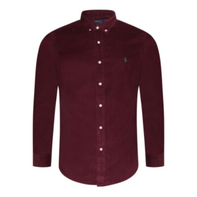 Ralph Lauren Corduroy Slim Shirt Wine