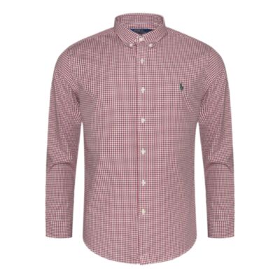 Ralph Lauren Poplin Check Shirt Red