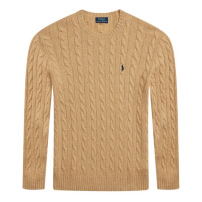 Ralph Lauren Cable Knit Crew Camel