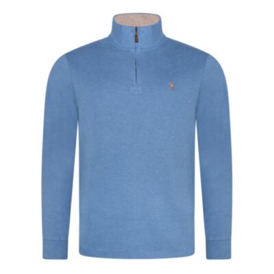 Ralph Lauren Jersey Half Zip Blue Fog