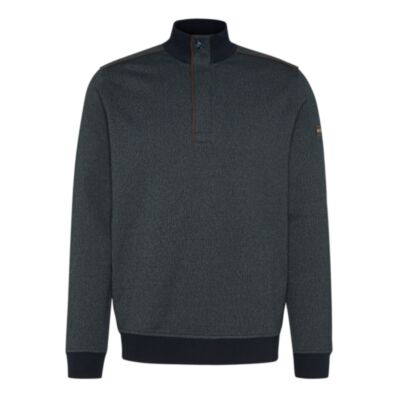 Bugatti Knitted Half Zip In Green