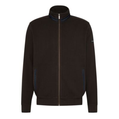 Bugatti Full Zip Knitted Top Brown