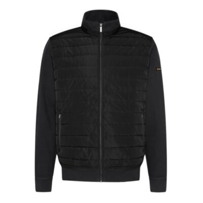 Bugatti Knitted Hybrid Jacket Dark Grey