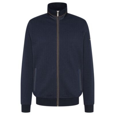 Bugatti Sweat Jacket In Navy Blue