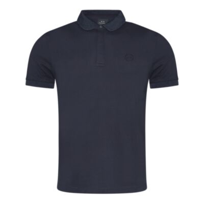 Armani Exchange Logo Polo Shirt Navy