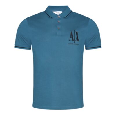 Armani Exchange Big Logo Polo Blue