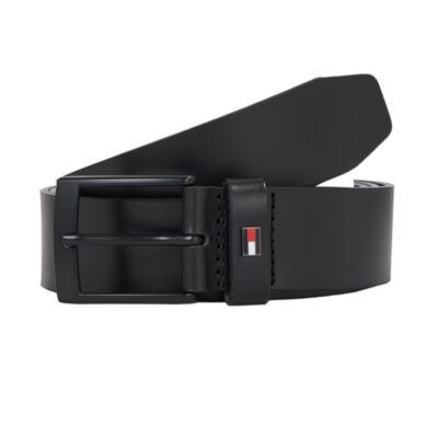 Tommy Hilfiger Adan Leather Belt in Blac