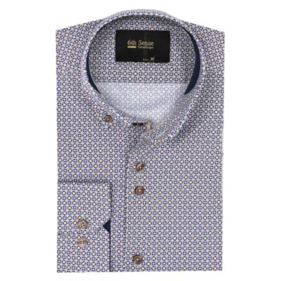 6Th Sense BD Print LS Shirt Tan