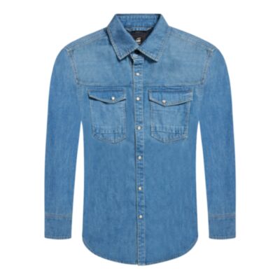 G-Star Slim Denim Shirt Faded Blue