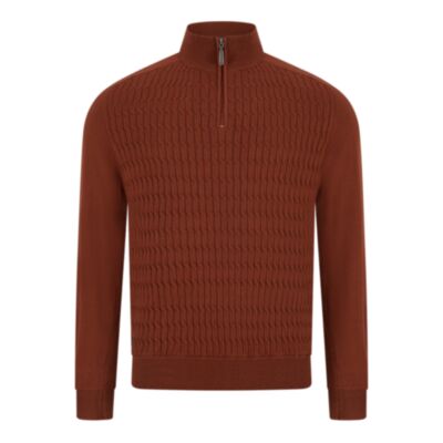6Th Sense Diego 1/4 Zip Knit Cinnamon