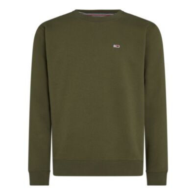 Tommy Jeans Reg Fleece Crew Neck Olive