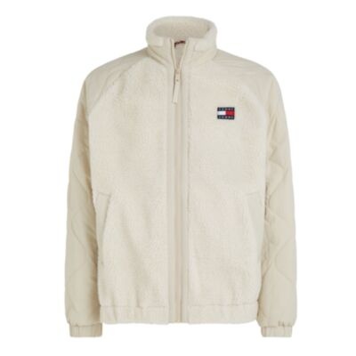 Tommy Jeans Mix Media Sherpa Ancient White