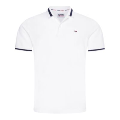 Tommy Jeans Tipped Polo Shirt White