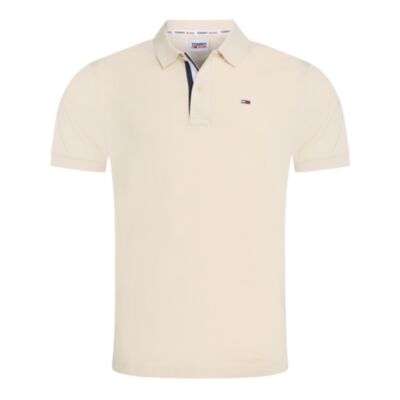 Tommy Jeans Placket Polo Shirt Newsprint