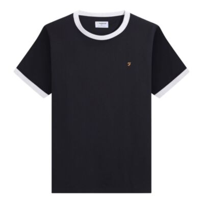 Farah Groves Ringer T-Shirt Black