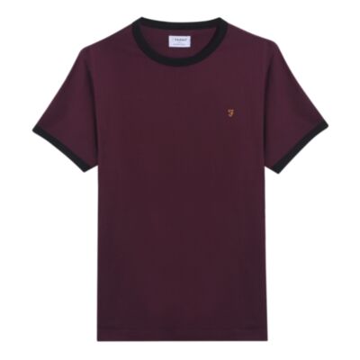 Farah Groves Ringer T-Shirt Farah Red