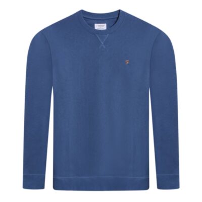 Farah Tim New Crew Sweater Steel Blue