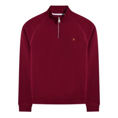 Farah Jim 1/4 Zip Sweater Warm Red