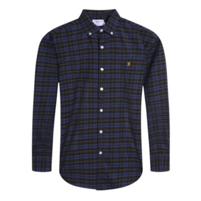 Farah Fraser Check LS BD Shirt Evergreen