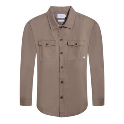 Farah Peters LS Twill Overshirt Beige