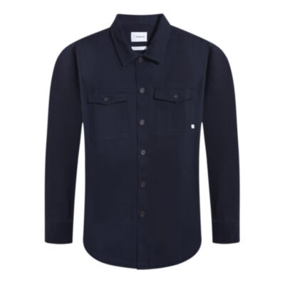 Farah Peters LS Twill Overshirt True Nav