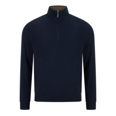 6Th Sense Harry 1/4 Zip Knit Navy