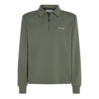 Calvin Klein Logo Repreve Half Zip Thyme