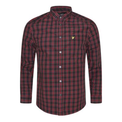 Lyle & Scott Check Poplin Shirt Black