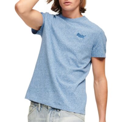 Superdy vintage Logo Emb Tee Fresh Blue