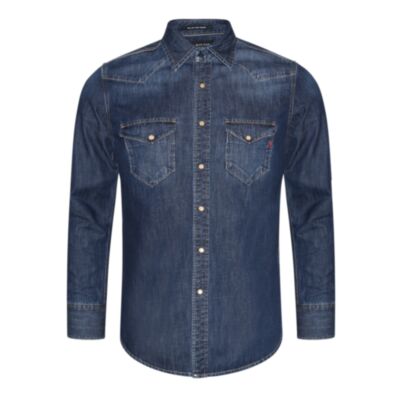 Replay Denim Shirt Dark Wash