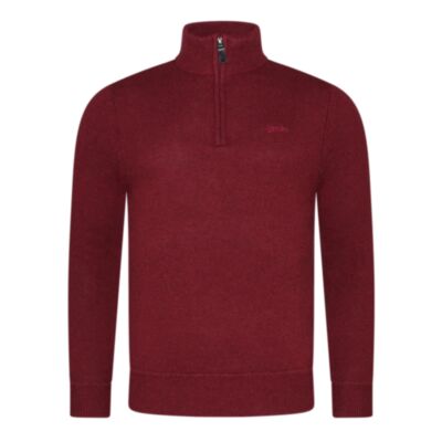 Superdry Ess Emb Henley Vinyard Red